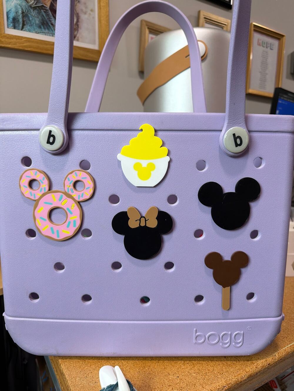 Lot of 5 Slightly Imperfect Mickey Minnie Mouse Disney Inspired Bogg Bag Charms